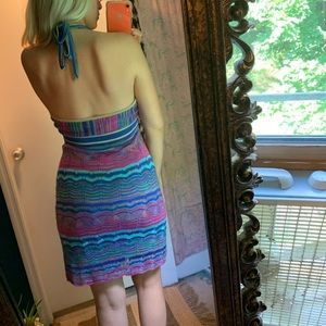 Vintage GUESS Knit Dress Zig Blues